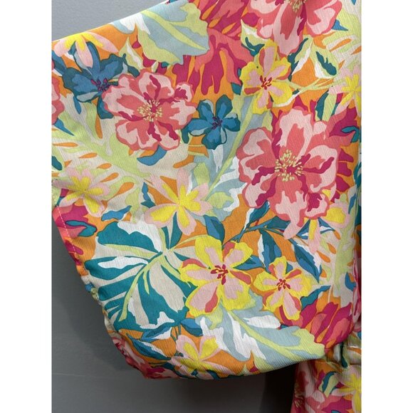 Floral Kimono Cardigan Womens Small Medium Multicolor Tie Waist Lightweight Boho - Picture 4 of 8